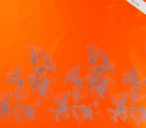 Jacq. cenefa floral 120cm naranja gris